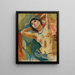 Brune au collier bleu - Jules Pascin — kehystetty taideteos seinällä