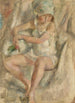 Femme au turban avec rose - Jules Pascin — näkymä teoksesta