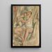 Femme au turban avec rose - Jules Pascin — kehystetty taideteos seinällä