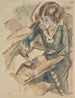 Femme écrivant - Jules Pascin — näkymä teoksesta