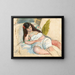 Nainen levossa - Jules Pascin — kehystetty taideteos seinällä