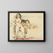 Naiset ja lapset - Jules Pascin — kehystetty taideteos seinällä