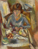 Hermine David devant la table - Jules Pascin — näkymä teoksesta