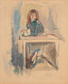 Hermine David, la robe bleue - Jules Pascin — näkymä teoksesta