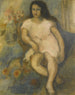 Nuori nainen istuu - Jules Pascin — näkymä teoksesta