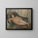 Le Modèle à la chemise rose - Jules Pascin — kehystetty taideteos seinällä