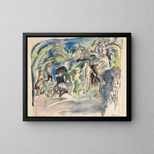 Parc de la Havane - Jules Pascin — kehystetty taideteos seinällä