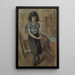 Portrait d'une femme debout - Jules Pascin — kehystetty taideteos seinällä