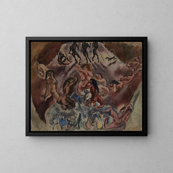 Réunion infernale - Jules Pascin — kehystetty taideteos seinällä