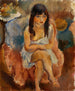 Seated Figure Jeune fille assise - Jules Pascin — näkymä teoksesta
