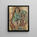 Simone Dalal jeune fille dans une bergère - Jules Pascin — kehystetty taideteos seinällä