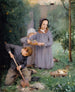 Enfants enterrant un oiseau - Julian Alden Weir — näkymä teoksesta