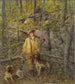 Chasseur et chiens - Julian Alden Weir — näkymä teoksesta
