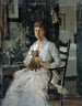 Portrait d'une dame avec un chien Anna Baker Weir - Julian Alden Weir — näkymä teoksesta