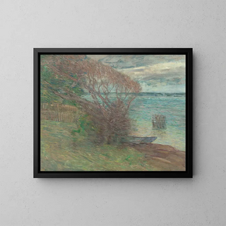 La Plage de Nassau - Julian Alden Weir — kehystetty taideteos seinällä