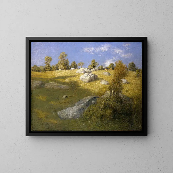 Pâturage en hauteur - Julian Alden Weir — kehystetty taideteos seinällä
