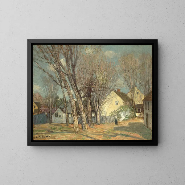 Village de Windham - Julian Alden Weir — kehystetty taideteos seinällä