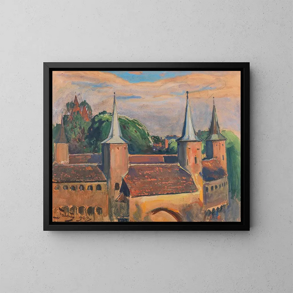 Le Barbican de Cracovie - Julian Fałat — kehystetty taideteos seinällä