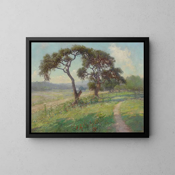 Texas Hill Country maisemasta ilman otsikko - Julian Onderdonk — kehystetty taideteos seinällä