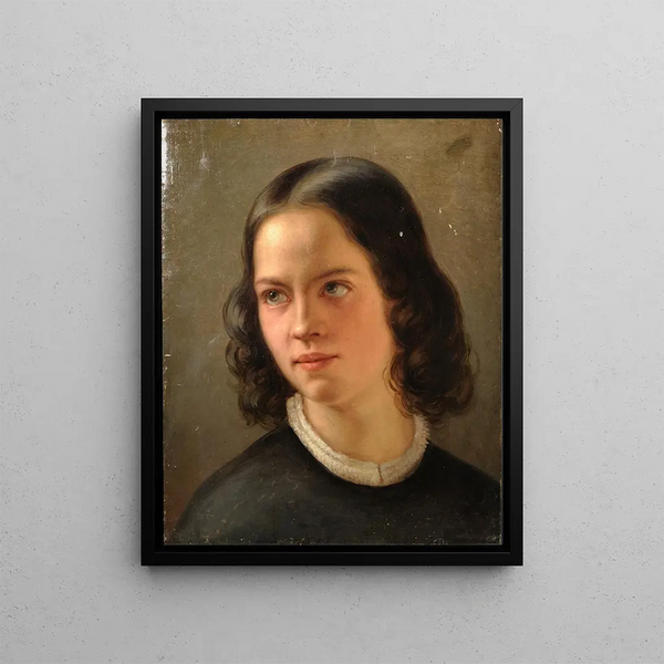 Autoportrait - Julie Wilhelmine Hagen-Schwarz — kehystetty taideteos seinällä