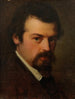 Portrait de l'artiste Aleksander Hagen - Julie Wilhelmine Hagen-Schwarz — näkymä teoksesta