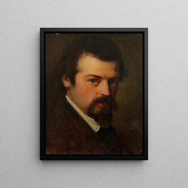 Portrait de l'artiste Aleksander Hagen - Julie Wilhelmine Hagen-Schwarz — kehystetty taideteos seinällä
