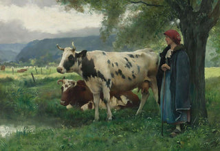 Julien Dupr - Peasant woman with cows.webp