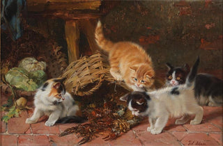 Julius Adam the elder - Ktzchen und Flusskrebse.webp