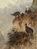 Chamois in the mountains - Julius Arthur Thiele — näkymä teoksesta