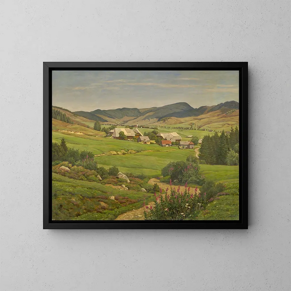 Bernau Oberlehen - Julius Hübner — kehystetty taideteos seinällä
