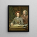 Autoportrait Debout à côté de l'artiste se trouve son père et professeur Jan Maurits Quinkhard 1688-1772 - Julius Henricus Quinkhard — kehystetty taideteos seinällä