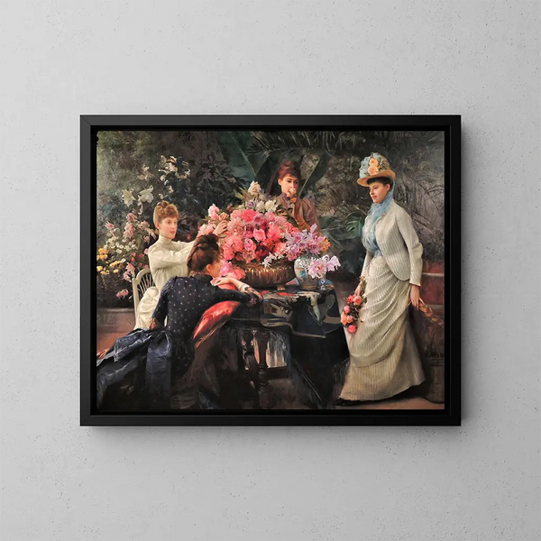 Kevään kukista - Julius LeBlanc Stewart — kehystetty taideteos seinällä