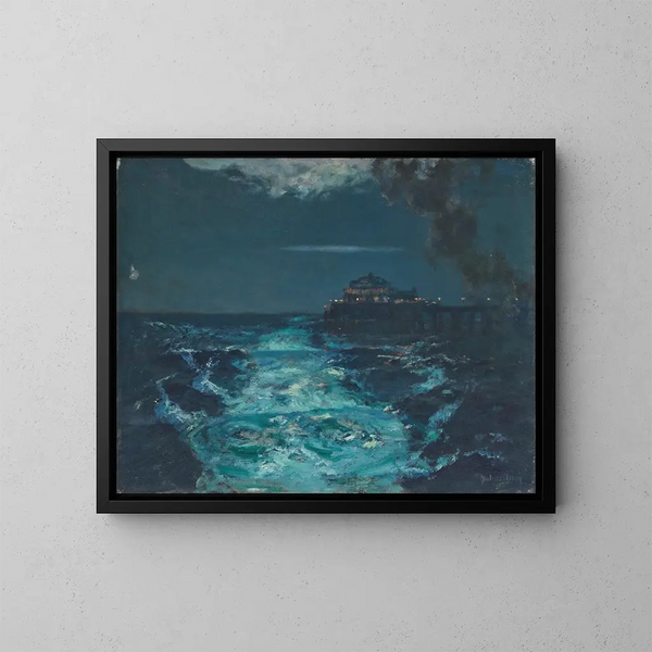Le quai de Plymouth - Julius Olsson — kehystetty taideteos seinällä