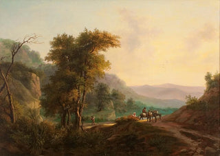 Julius Schoppe - Travellers on a Country Path.webp