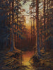 Coucher de soleil en forêt - Julius Sergius Klever — näkymä teoksesta