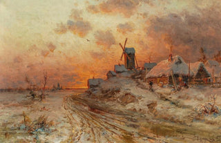Julius Sergius Klever - Homecoming at sunset.webp