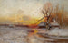 Talviyön auringonlasku - Julius Sergius Klever — näkymä teoksesta
