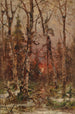 Talvimaisema auringonlaskun aikaan - Julius Sergius Klever — näkymä teoksesta