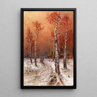 Julius Sergius Klever - Winterstimmung Mit Saatkrhen.webp