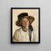 Fille avec un chapeau - Julius Seyler — kehystetty taideteos seinällä
