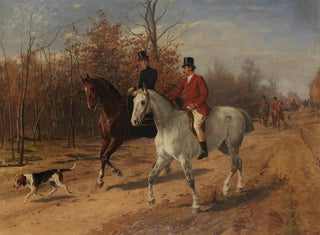 Sortie pour la chasse à courre - Julius von Blaas — näkymä teoksesta