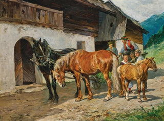 Attelage lungauer - Julius von Blaas — näkymä teoksesta