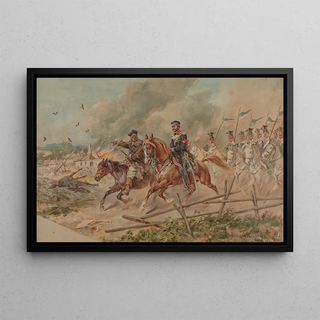 Juliusz Kossak - Lancers from the 2nd Regiment in 1831 during scouting with a guide.webp