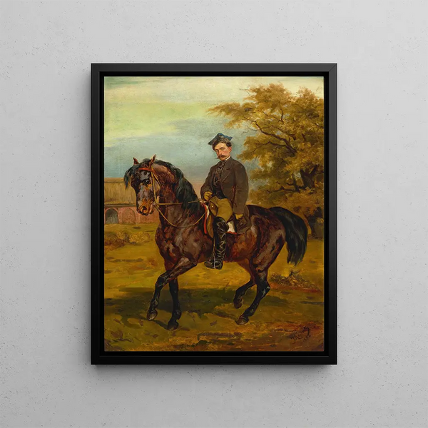 Juliusz Kossak - Portrait of a horseman in a peaked cap.webp