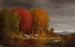 Hudsonjoen maisemamaalaus syksyllä - Junius Ralston Sloan — näkymä teoksesta
