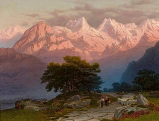 Jzef Marszewski - Mountain landscape with staffage.webp