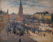 Place du marché principal à Cracovie - Józef Mehoffer — näkymä teoksesta
