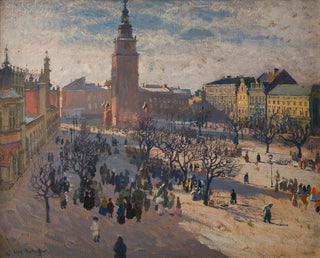Place du marché principal à Cracovie - Józef Mehoffer — näkymä teoksesta