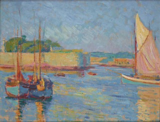 Port de Concarneau - Józef Pankiewicz — näkymä teoksesta