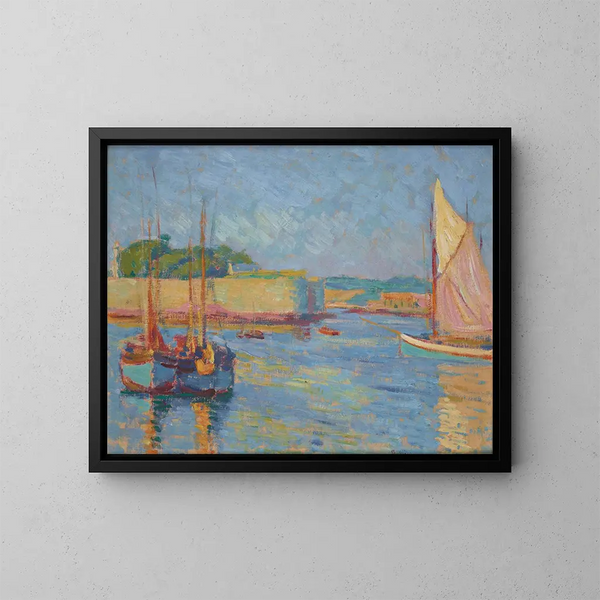 Port de Concarneau - Józef Pankiewicz — kehystetty taideteos seinällä